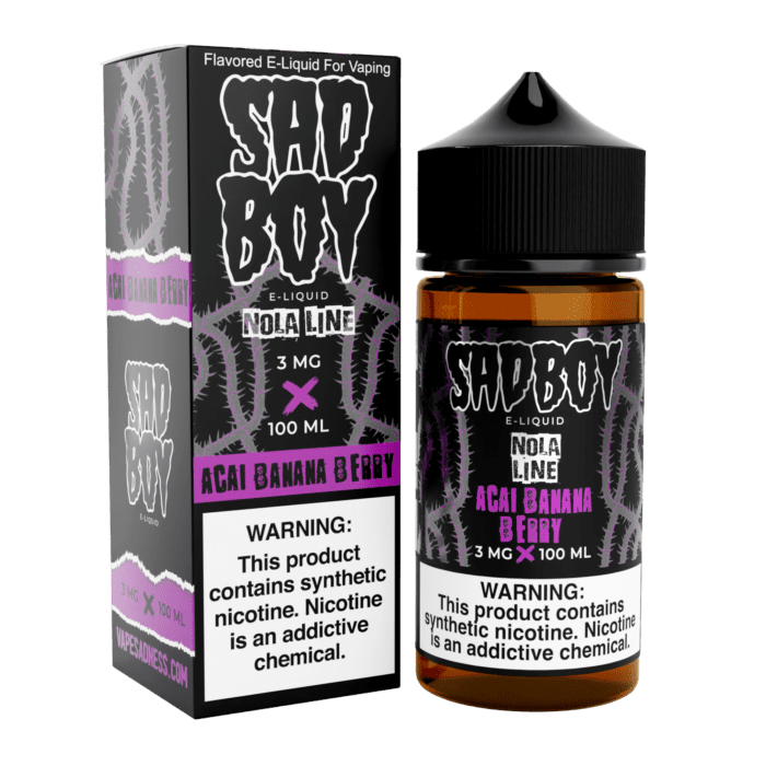Buy Sad Boy | Acai Banana Berry Nola Line | Ejuice | Eliquid | 100 mL at Cheap Wholesale Distributor Deal Prices from ejuiceresellers.com