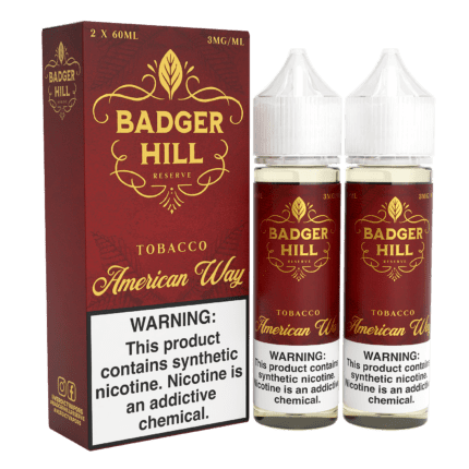 Buy Badger Hill | American Way | ELiquid | 120ml | E-Juice EjuiceResellers at Cheap Wholesale Distributor Deal Prices from ejuiceresellers.com