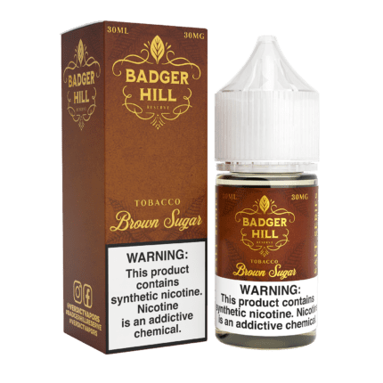 Buy Badger Hill | Brown Sugar Tobacco | Ejuice | Eliquid | Salt | 30 mL at Cheap Wholesale Distributor Deal Prices from ejuiceresellers.com