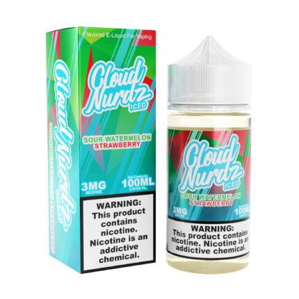 Buy Cloud Nurdz | Iced Sour Watermelon Strawberry | Ejuice | Eliquid | 100 ml E-Juice Resellers at Cheap Wholesale Distributor Deal Prices from ejuiceresellers.com