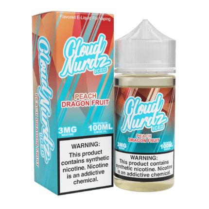 Buy Cloud Nurdz | Iced Peach Dragonfruit | Ejuice | Eliquid | 100 ml E-Juice Resellers at Cheap Wholesale Distributor Deal Prices from ejuiceresellers.com