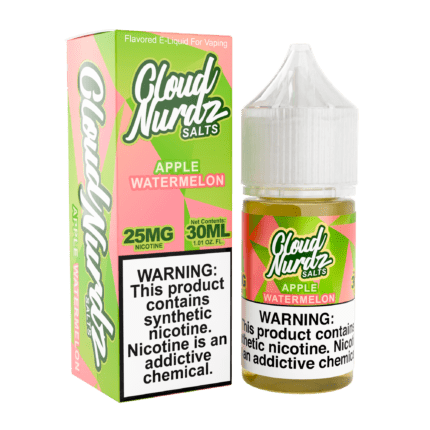 Buy Cloud Nurdz | Apple Watermelon | Ejuice | Eliquid | Salt | 30 ml E-Juice Resellers at Cheap Wholesale Distributor Deal Prices from ejuiceresellers.com