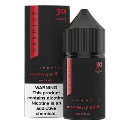 Buy Verdict | Convict | Strawberry Milk | Salts | Ejuice | Eliquid | 30 mL at Cheap Wholesale Distributor Deal Prices from ejuiceresellers.com