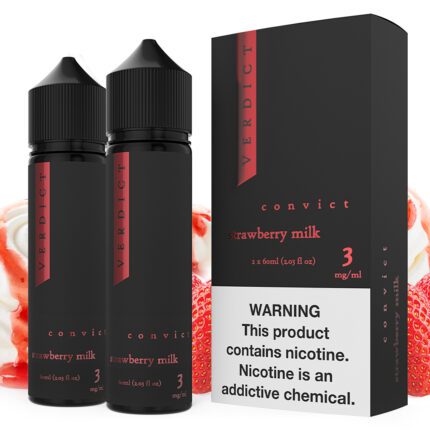 Buy Verdict | Convict | Strawberry Milk | Ejuice | Eliquid | 120 mL at Cheap Wholesale Distributor Deal Prices from ejuiceresellers.com