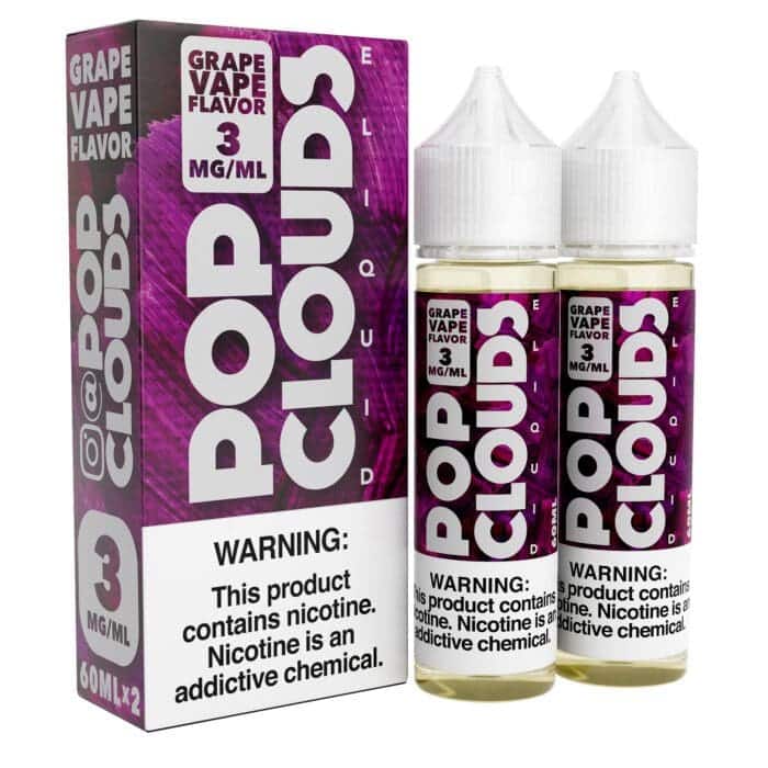 Buy Pop Clouds ELiquid | Grape | Ejuice | Eliquid | 120 mL at Cheap Wholesale Distributor Deal Prices from ejuiceresellers.com