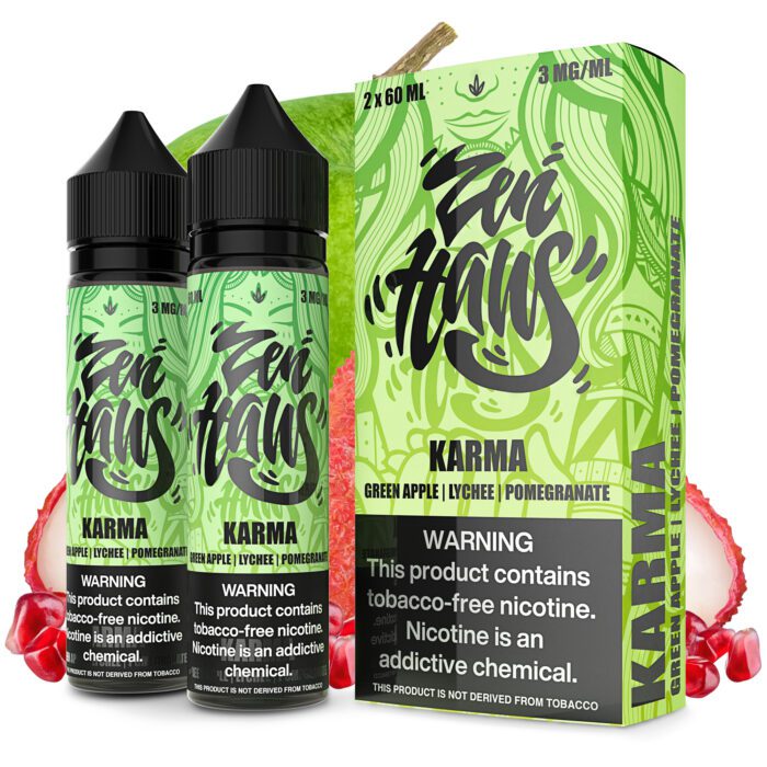 Buy Zen Haus | Karma | Green Apple Lychee Pomegranate | Ejuice | Eliquid | 120 mL at Cheap Wholesale Distributor Deal Prices from ejuiceresellers.com