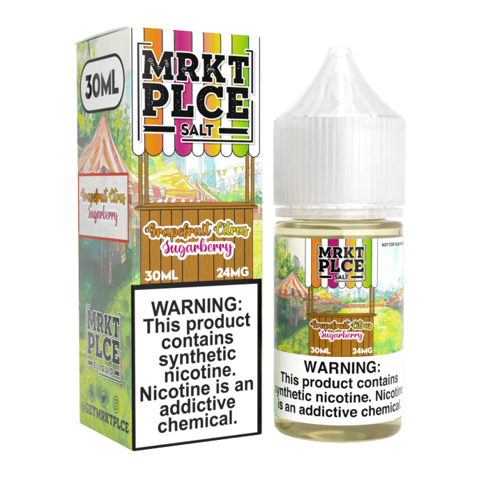 Buy MRKT PLCE | Grapefruit Citrus Sugarberry | Ejuice | Eliquid | Salt | 30 ml E-Juice Resellers at Cheap Wholesale Distributor Deal Prices from ejuiceresellers.com