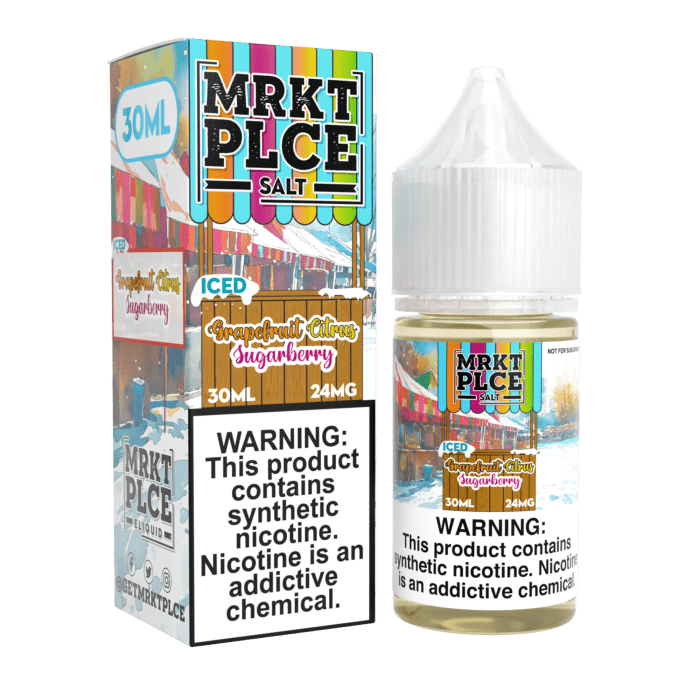 Buy MRKT PLCE | Iced Grapefruit Citrus Sugarberry | Ejuice | Eliquid | Salt | 30 ml E-Juice Resellers at Cheap Wholesale Distributor Deal Prices from ejuiceresellers.com