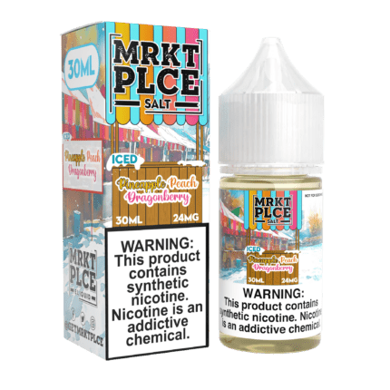 Buy MRKT PLCE | Iced Pineapple Peach Dragonberry | Ejuice | Eliquid | Salt | 30 ml E-Juice Resellers at Cheap Wholesale Distributor Deal Prices from ejuiceresellers.com