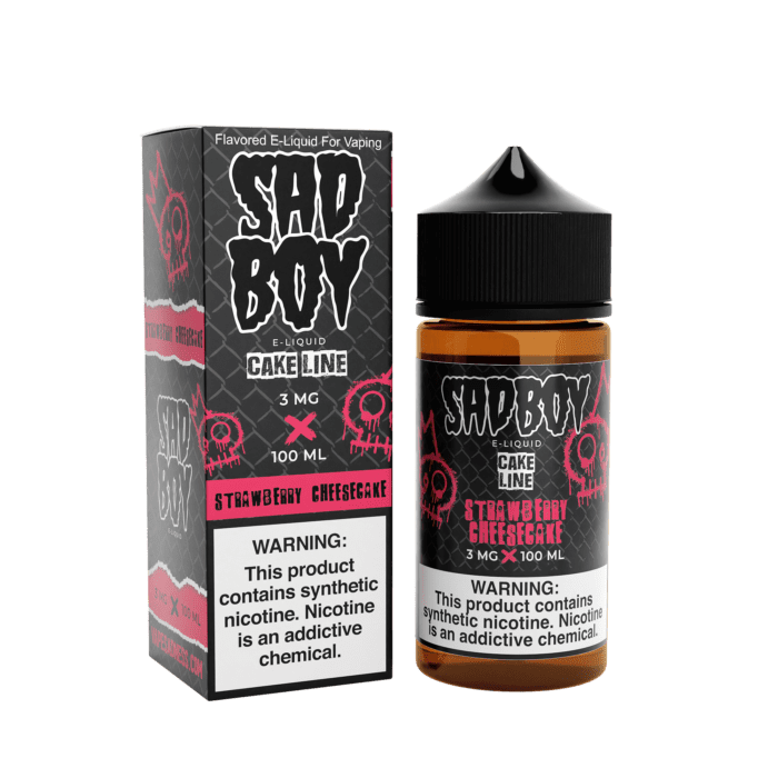 Buy Sad Boy | Strawberry Cheesecake Cake Line | Ejuice | Eliquid | 100 mL at Cheap Wholesale Distributor Deal Prices from ejuiceresellers.com