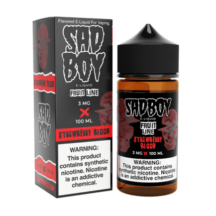 Buy Sad Boy | Strawberry Fruit Line | Ejuice | Eliquid | 100 mL at Cheap Wholesale Distributor Deal Prices from ejuiceresellers.com