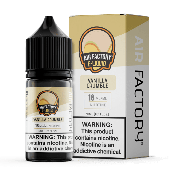 Buy Air Factory | Vanilla Crumble | Salts | Ejuice | Eliquid | 30 mL at Cheap Wholesale Distributor Deal Prices from ejuiceresellers.com