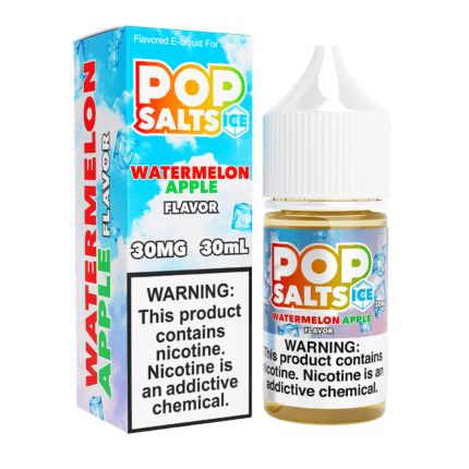 Buy Pop Salts | Watermelon Apple Ice | Salts | Ejuice | Eliquid | 30 mL at Cheap Wholesale Distributor Deal Prices from ejuiceresellers.com