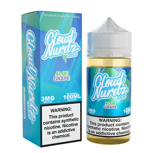 Buy Cloud Nurdz | Iced Aloe Grape | Ejuice | Eliquid | Salt | 30 ml E-Juice Resellers at Cheap Wholesale Distributor Deal Prices from ejuiceresellers.com