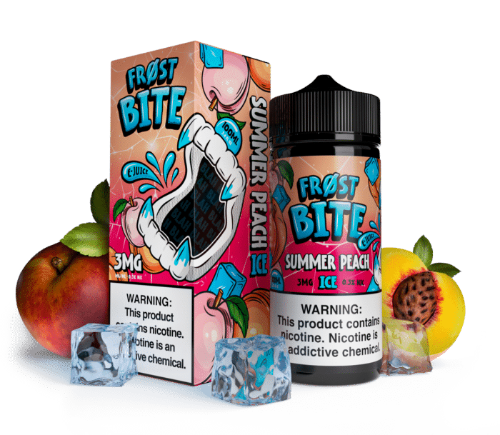 Buy Frost Bite | Summer Peach Ice | Ejuice | Eliquid | 100 ml E-Juice Resellers at Cheap Wholesale Distributor Deal Prices from ejuiceresellers.com
