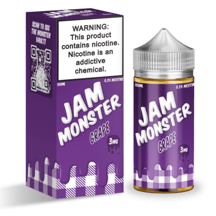 Buy Jam Monster | Grape | Ejuice | Eliquid | 100 ml E-Juice Resellers at Cheap Wholesale Distributor Deal Prices from ejuiceresellers.com