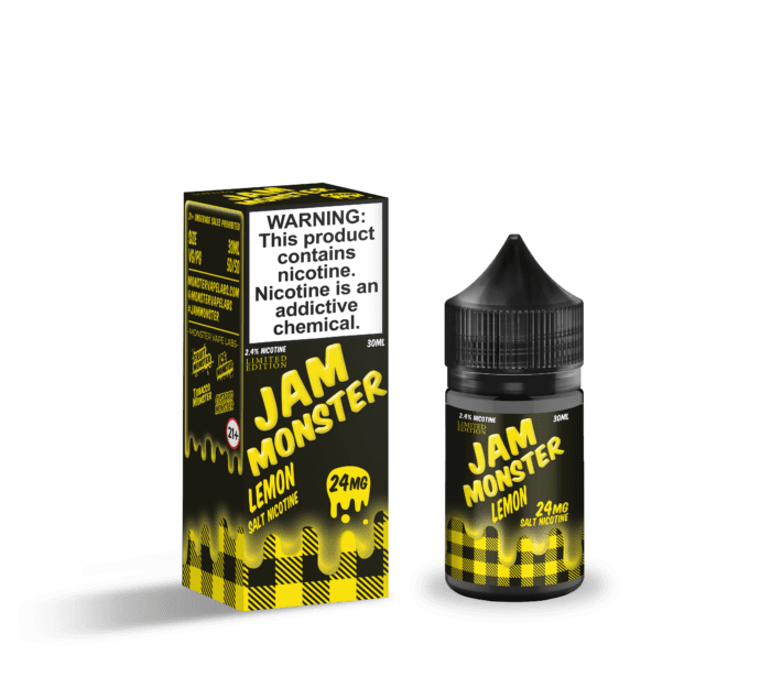 Buy Jam Monster | Lemon | Ejuice | Eliquid | Salt | 30 ml E-Juice Resellers at Cheap Wholesale Distributor Deal Prices from ejuiceresellers.com
