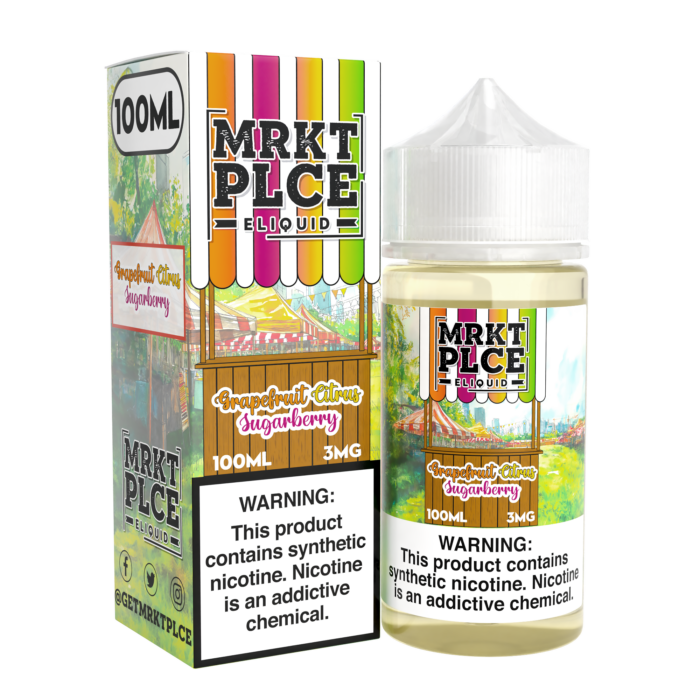 Buy MRKT PLCE | Grapefruit Citrus Sugarberry | Ejuice | Eliquid | Salt | 100 ml E-Juice Resellers at Cheap Wholesale Distributor Deal Prices from ejuiceresellers.com