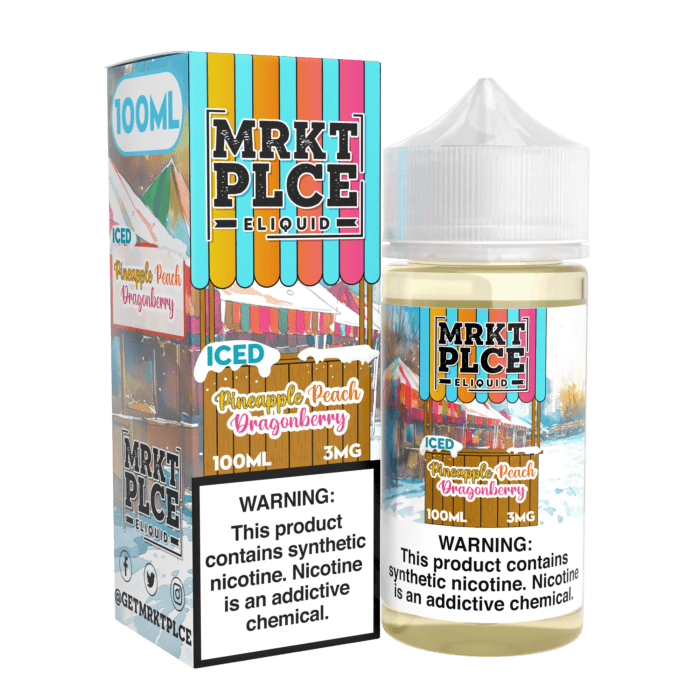 Buy MRKT PLCE | Iced Pineapple Peach Dragonberry | Ejuice | Eliquid | Salt | 100 ml E-Juice Resellers at Cheap Wholesale Distributor Deal Prices from ejuiceresellers.com