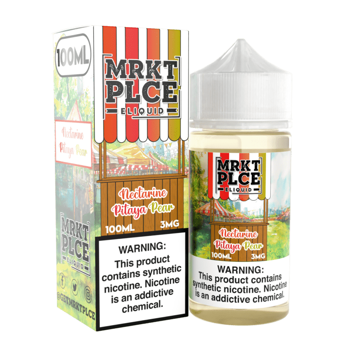 Buy MRKT PLCE | Nectarine Pitaya Pear | Ejuice | Eliquid | Salt | 100 ml E-Juice Resellers at Cheap Wholesale Distributor Deal Prices from ejuiceresellers.com