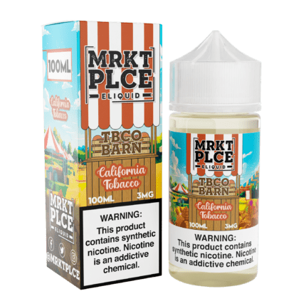 Buy MRKT PLCE | TBCO Barn California Tobacco | Ejuice | Eliquid | Salt | 100 ml E-Juice Resellers at Cheap Wholesale Distributor Deal Prices from ejuiceresellers.com