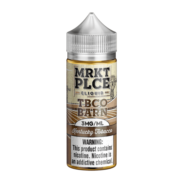Buy MRKT PLCE | TBCO Barn Kentucky Tobacco | Ejuice | Eliquid | Salt | 100 ml E-Juice Resellers at Cheap Wholesale Distributor Deal Prices from ejuiceresellers.com