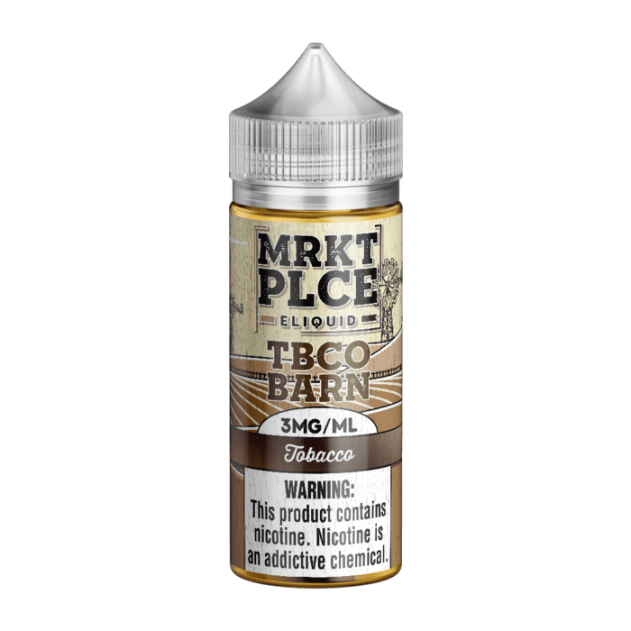 Buy MRKT PLCE | TBCO Barn Tobacco | Ejuice | Eliquid | Salt | 100 ml E-Juice Resellers at Cheap Wholesale Distributor Deal Prices from ejuiceresellers.com