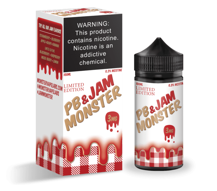 Buy Jam Monster | Strawberry PB & Jam Monster | Ejuice | Eliquid | 100 ml E-Juice Resellers at Cheap Wholesale Distributor Deal Prices from ejuiceresellers.com