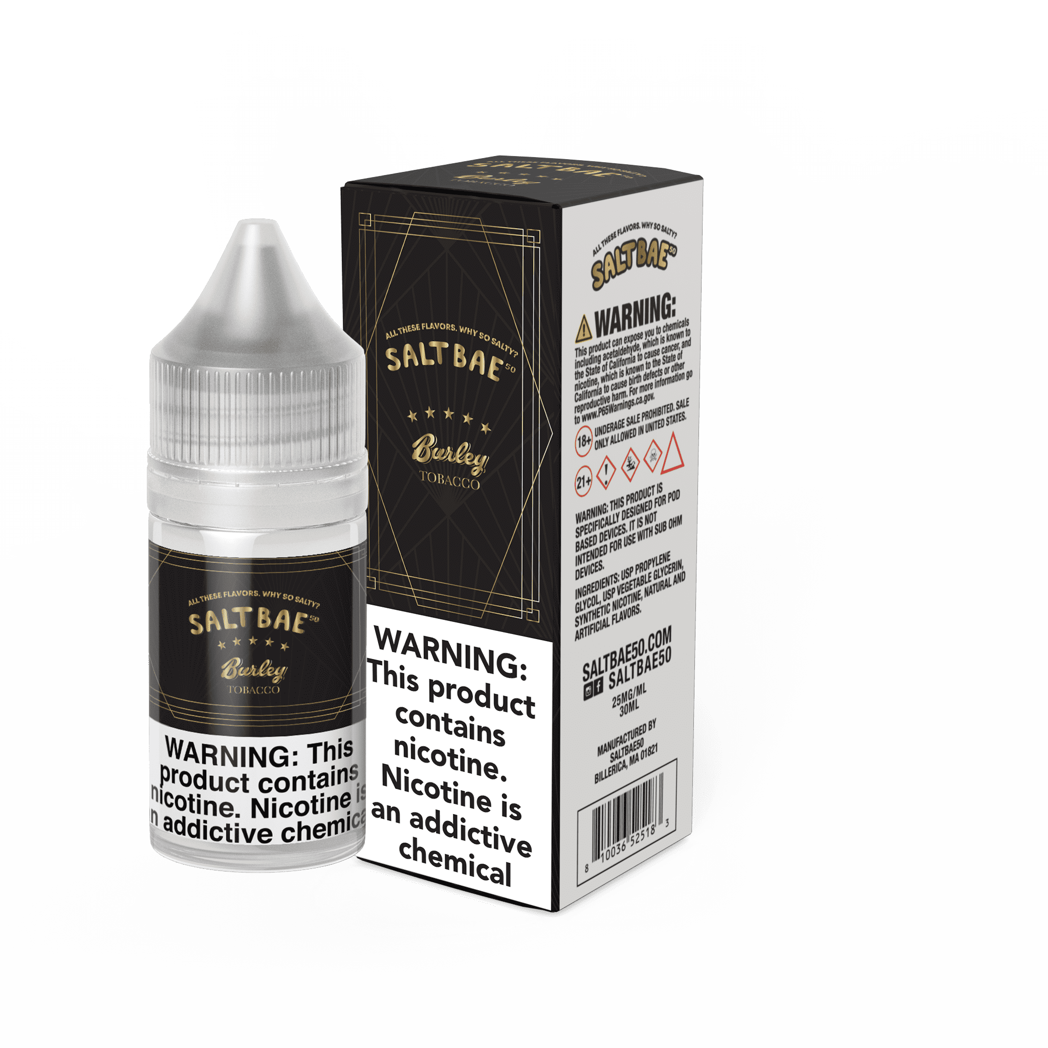 elfbar nachfüll pod läuft aus Salt Bae 50 E-Liquid Burley Tobacco Salt by Salt Bae 50 - 30mL