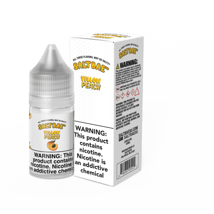 Buy Saltbae 50 | Yellow Peach | Ejuice | Eliquid | Salt | 30 ml E-Juice Resellers at Cheap Wholesale Distributor Deal Prices from ejuiceresellers.com