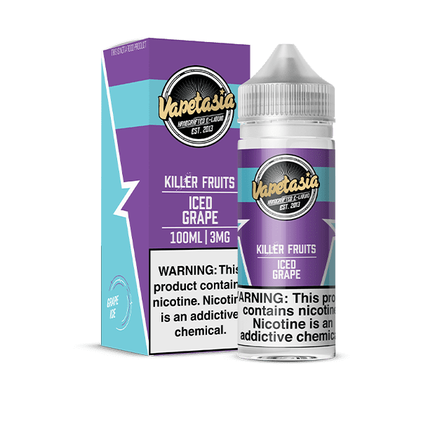 Buy Vapetasia | Killer Fruits Iced Grape | Ejuice | Eliquid | 100 ml E-Juice Resellers at Cheap Wholesale Distributor Deal Prices from ejuiceresellers.com