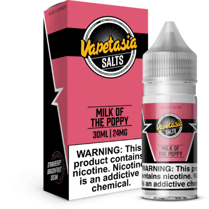 Buy Vapetasia | Milk of the Poppy | Ejuice | Eliquid | Salt | 30 ml E-Juice Resellers at Cheap Wholesale Distributor Deal Prices from ejuiceresellers.com