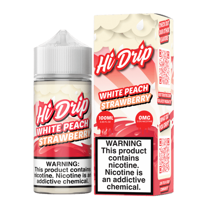 Buy Hi Drip | White Peach Strawberry | Ejuice | Eliquid | 100 ml E-Juice Resellers at Cheap Wholesale Distributor Deal Prices from ejuiceresellers.com
