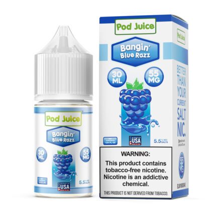 Bangin' Blue Razz by Pod Juice Salt - 30mL