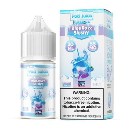 Blue Razz Slushy Freeze by Pod Juice Salt - 30mL