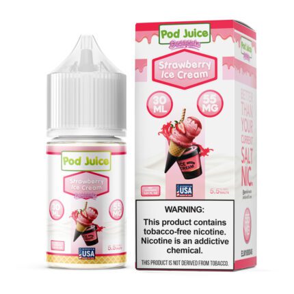 Strawberry Ice Cream by Pod Juice Salt - 30mL